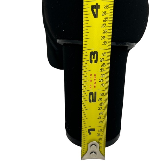 LONDON FOG TORI Black Winter Block Heeled Zip Ankle Boots Size 7 - Picture 10 of 14